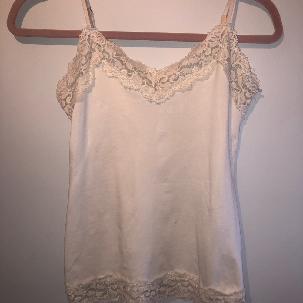 silky tank top laced